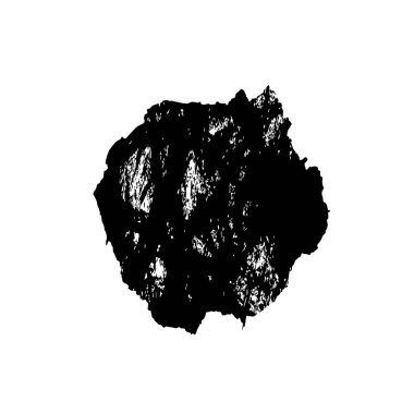Beyaz arkaplanda siyah grunge mürekkep fırçası darbeleri. 