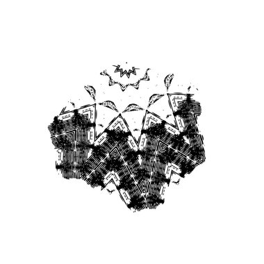 Grunge mürekkep sıçramasının basit illüstrasyonu