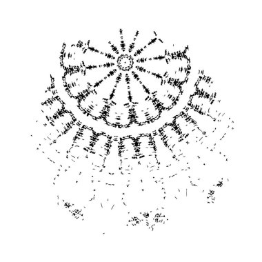 Grunge mürekkep sıçramasının basit illüstrasyonu