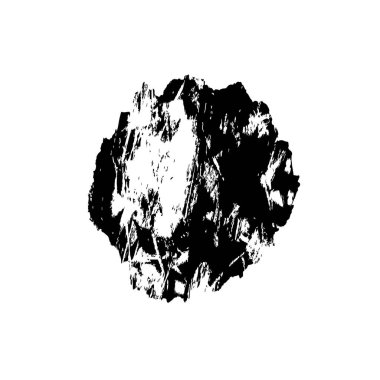 Beyaz arkaplanda siyah grunge mürekkep fırçası darbeleri. 
