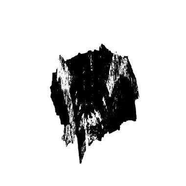 Beyaz arkaplanda soyut grunge siyah nokta izole