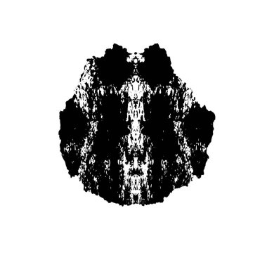 Beyaz arkaplanda soyut grunge siyah nokta izole