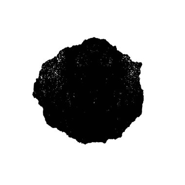 Beyaz arkaplanda soyut grunge siyah nokta izole