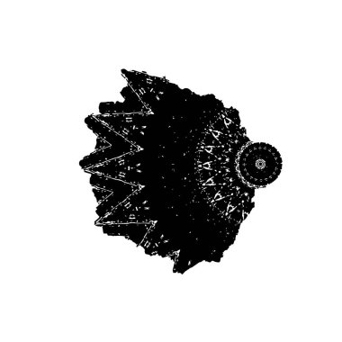 Grunge mürekkep sıçramasının basit illüstrasyonu