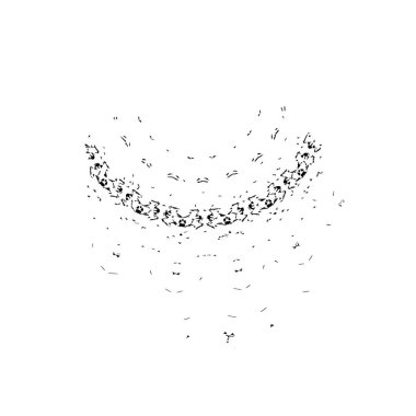 Grunge mürekkep sıçramasının basit illüstrasyonu