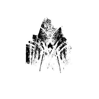Grunge mürekkep sıçramasının basit illüstrasyonu