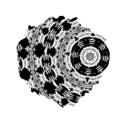 Grunge mürekkep sıçramasının basit illüstrasyonu