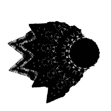 Grunge mürekkep sıçramasının basit illüstrasyonu