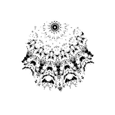 Grunge mürekkep sıçramasının basit illüstrasyonu