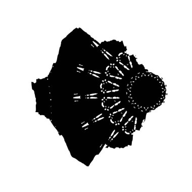 Grunge mürekkep sıçramasının basit illüstrasyonu