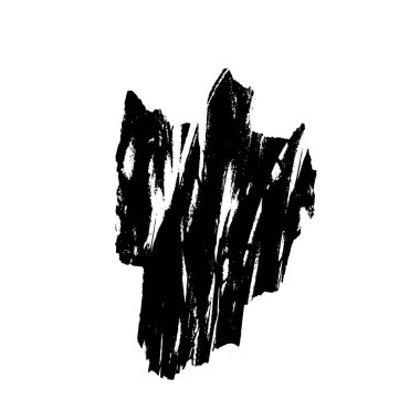 beyaz arkaplan vektöründe siyah grunge fırça darbesi izole
