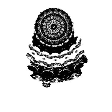 Grunge mürekkep sıçramasının basit illüstrasyonu