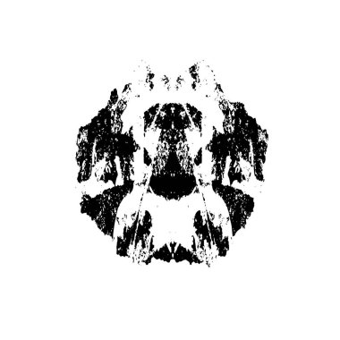 Beyaz arkaplanda soyut grunge siyah nokta izole