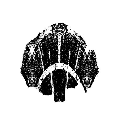 Grunge mürekkep sıçramasının basit illüstrasyonu