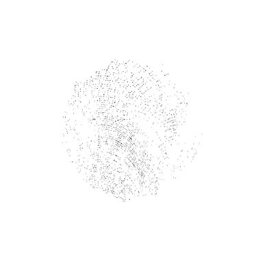 Beyaz arkaplanda soyut grunge siyah nokta izole