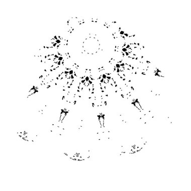 Grunge mürekkep sıçramasının basit illüstrasyonu