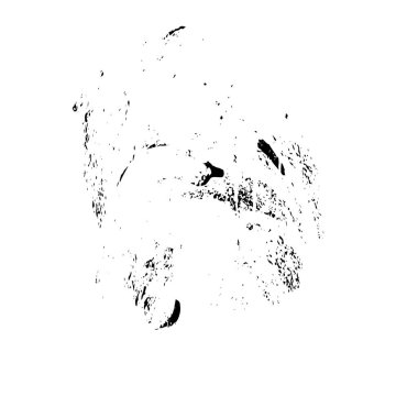 Beyaz arkaplanda soyut grunge siyah nokta izole