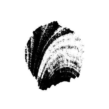 Beyaz arkaplanda soyut grunge siyah nokta izole