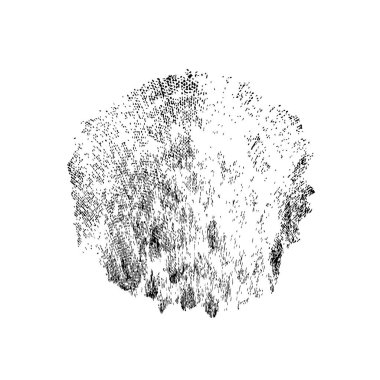 Beyaz arkaplanda soyut grunge siyah nokta izole