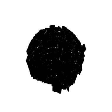 Beyaz arkaplanda soyut grunge siyah nokta izole