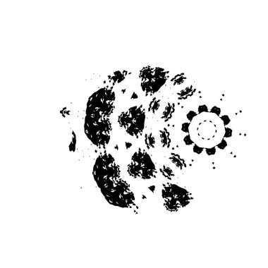 siyah ve beyaz monokrom yıpranmış arka plan soyut dokusu 