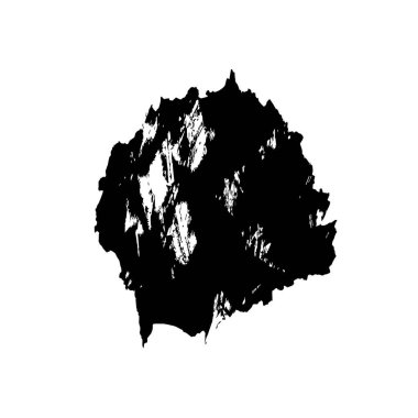 Beyaz arkaplanda siyah grunge mürekkep fırçası darbeleri. 