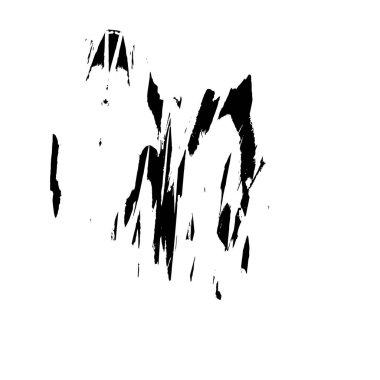 beyaz arkaplanda siyah mürekkep fırçası darbeleri.