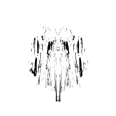 Beyaz arkaplanda soyut grunge siyah nokta izole