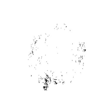 beyaz arkaplanda izole edilmiş siyah fırça darbesinin grunge dokusu 