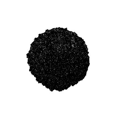 Beyaz arkaplanda soyut grunge siyah nokta izole