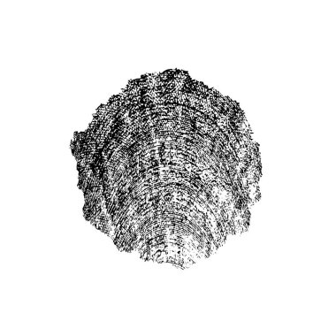 Beyaz arkaplanda soyut grunge siyah nokta izole