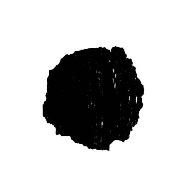 Beyaz arkaplanda soyut grunge siyah nokta izole