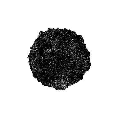 Beyaz arkaplanda soyut grunge siyah nokta izole