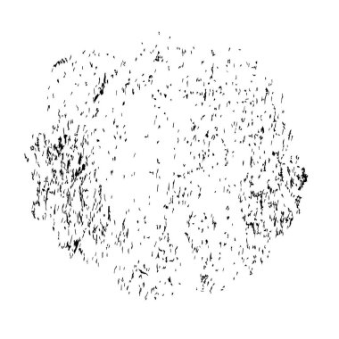 Beyaz arkaplanda soyut grunge siyah nokta, vektör illüstrasyonu