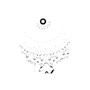 Soyut siyah ve beyaz grunge monokrom arkaplanı