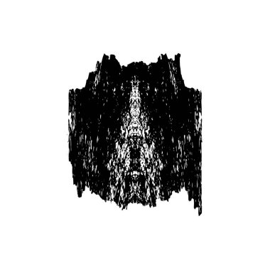 Beyaz arkaplanda soyut grunge siyah nokta izole