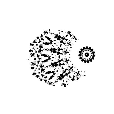  beyaz arkaplanda mürekkep fırçası darbesi