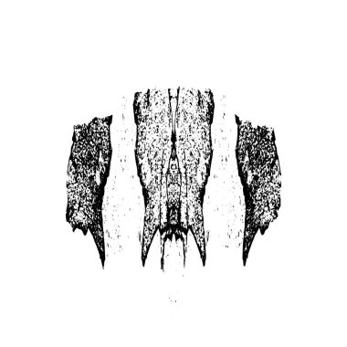 Beyaz arkaplanda soyut grunge siyah nokta izole