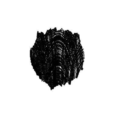 Beyaz arkaplanda soyut grunge siyah nokta izole