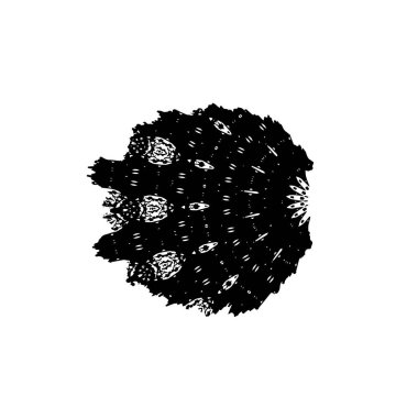  beyaz arkaplanda mürekkep fırçası darbesi