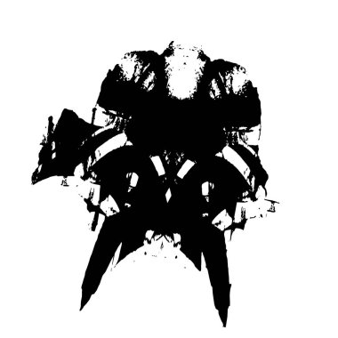 grunge siyah fırça darbesi