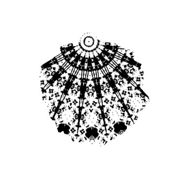  beyaz arkaplanda mürekkep fırçası darbesi