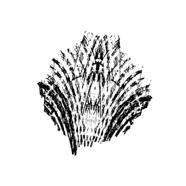 beyaz arka planda yalıtılmış siyah fırça darbesi