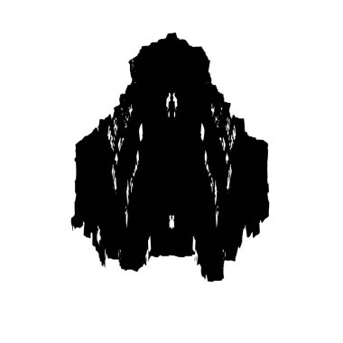 Beyaz arkaplanda soyut grunge siyah nokta izole