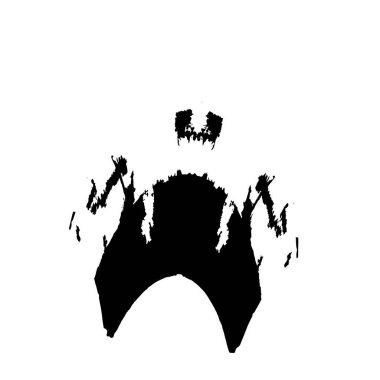 beyaz arka planda yalıtılmış siyah fırça darbesi