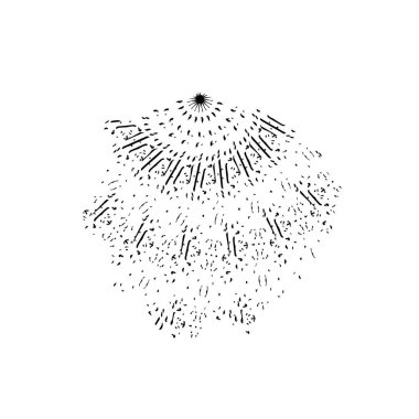 beyaz arka planda yalıtılmış siyah fırça darbesi