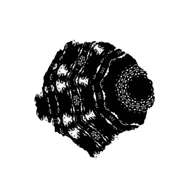 beyaz arka planda yalıtılmış siyah fırça darbesi