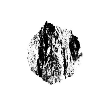 Beyaz arkaplanda soyut grunge siyah nokta izole