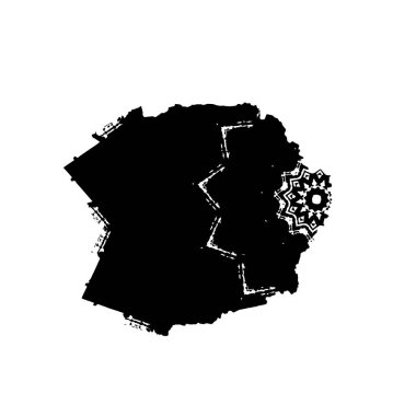 beyaz arka planda yalıtılmış siyah fırça darbesi