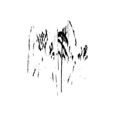 Beyaz arkaplanda soyut grunge siyah nokta izole